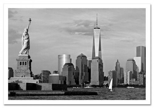 Statue of Liberty and Freedom Tower