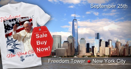 Welcome Pope Francis New York City 2015 t-shirt Design