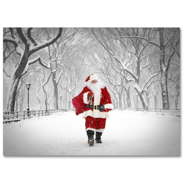 BMC-3209 Santa on Poet Walk Central Park BMC-3209 Santa on Poet Walk Central Park NYC Boxed Cards Set of 12