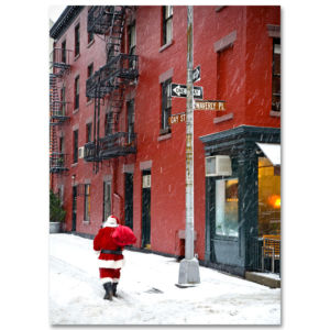 BMC-3213 Santa on Gay Street Greenwich Village BMC-3213 Santa on Gay Street Greenwich Village NYC Boxed Cards Set of 12