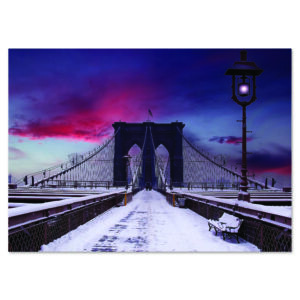 MC-3308 Brooklyn Bridge Snow Sunset Panorama MC-3308 Brooklyn Bridge Snow Sunset Panorama