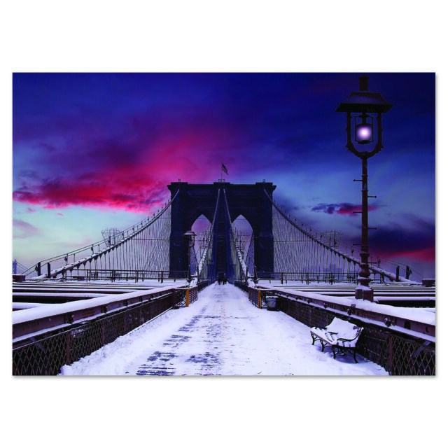 MC-3308 Brooklyn Bridge Snow Sunset Panorama MC-3308 Brooklyn Bridge Snow Sunset Panorama