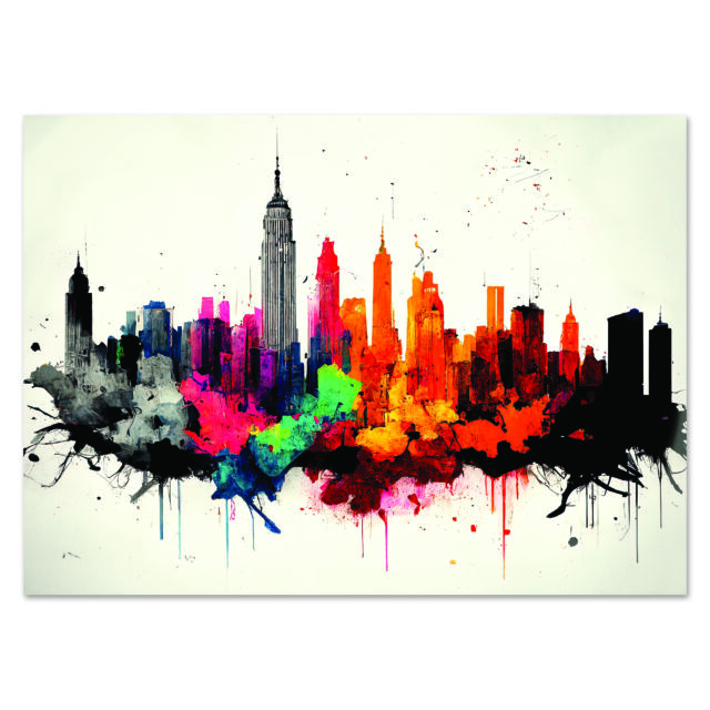 MC-3943 Manhattan Panorama Ink Art MC-3943 Manhattan Panorama Ink Art