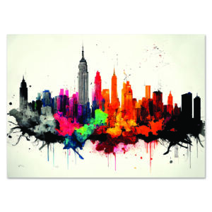 MC-3943 Manhattan Panorama Ink Art MC-3943 Manhattan Panorama Ink Art
