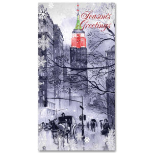 MCH-3217 Carriage Empire State Building NYC Christmas MCH-3217 Carriage Empire State Building NYC Christmas Money Card Set of 6